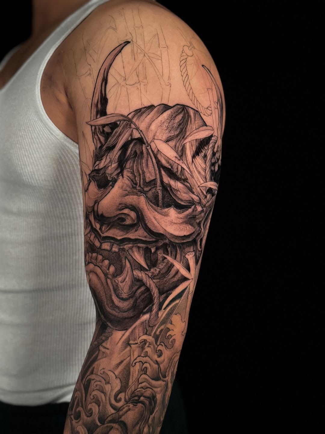 Tattoo by @vincelau.tattoos โ japanese_irezumi, black_and_grey