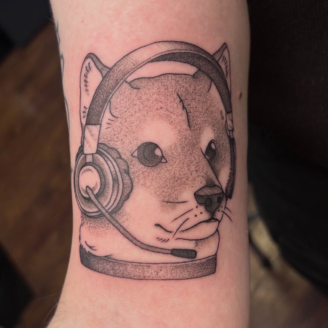 Tattoo by @vomit_goblin — illustrative, black_and_grey