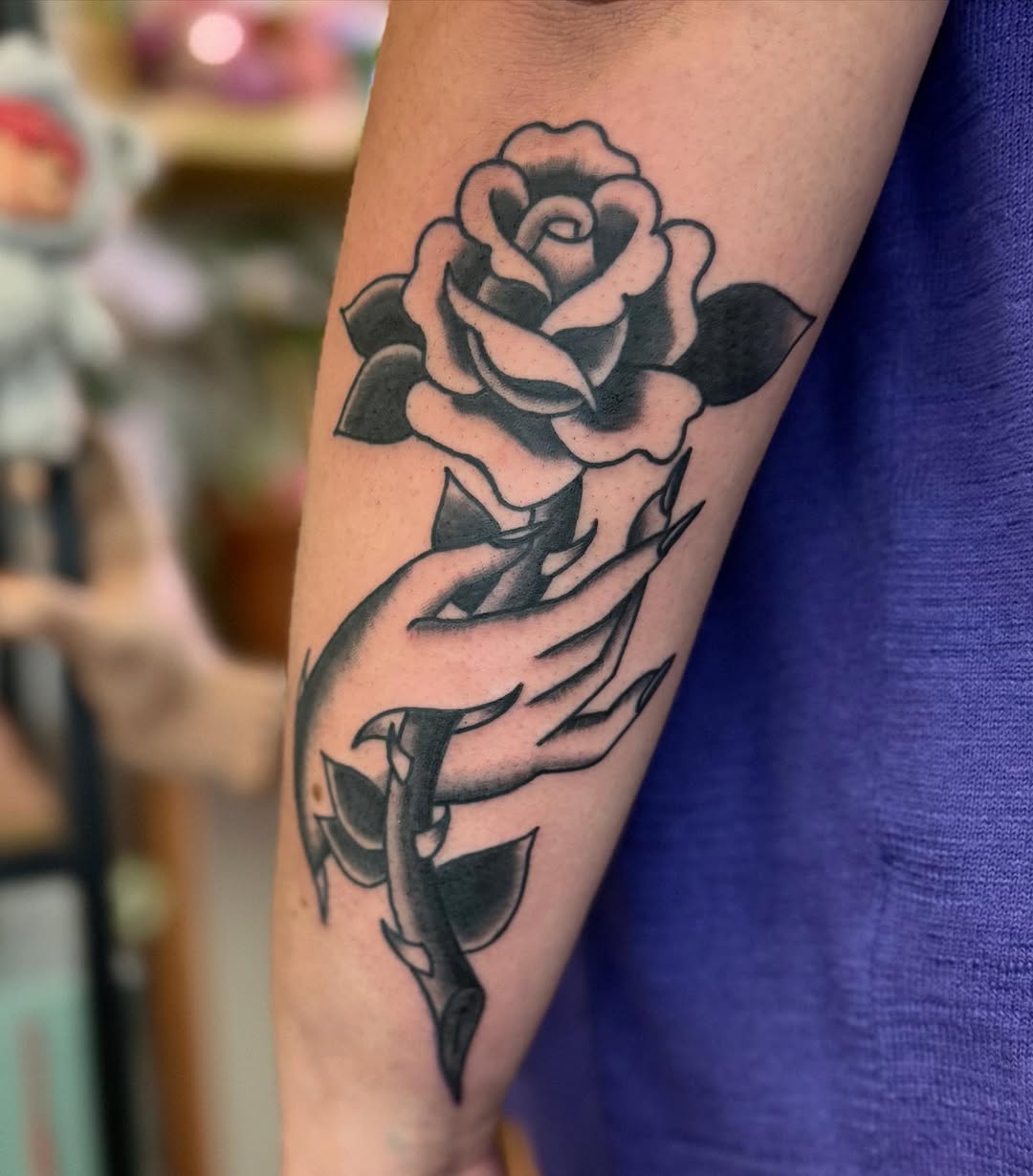 Tattoo by @penguinsfly — american_traditional, black_and_grey