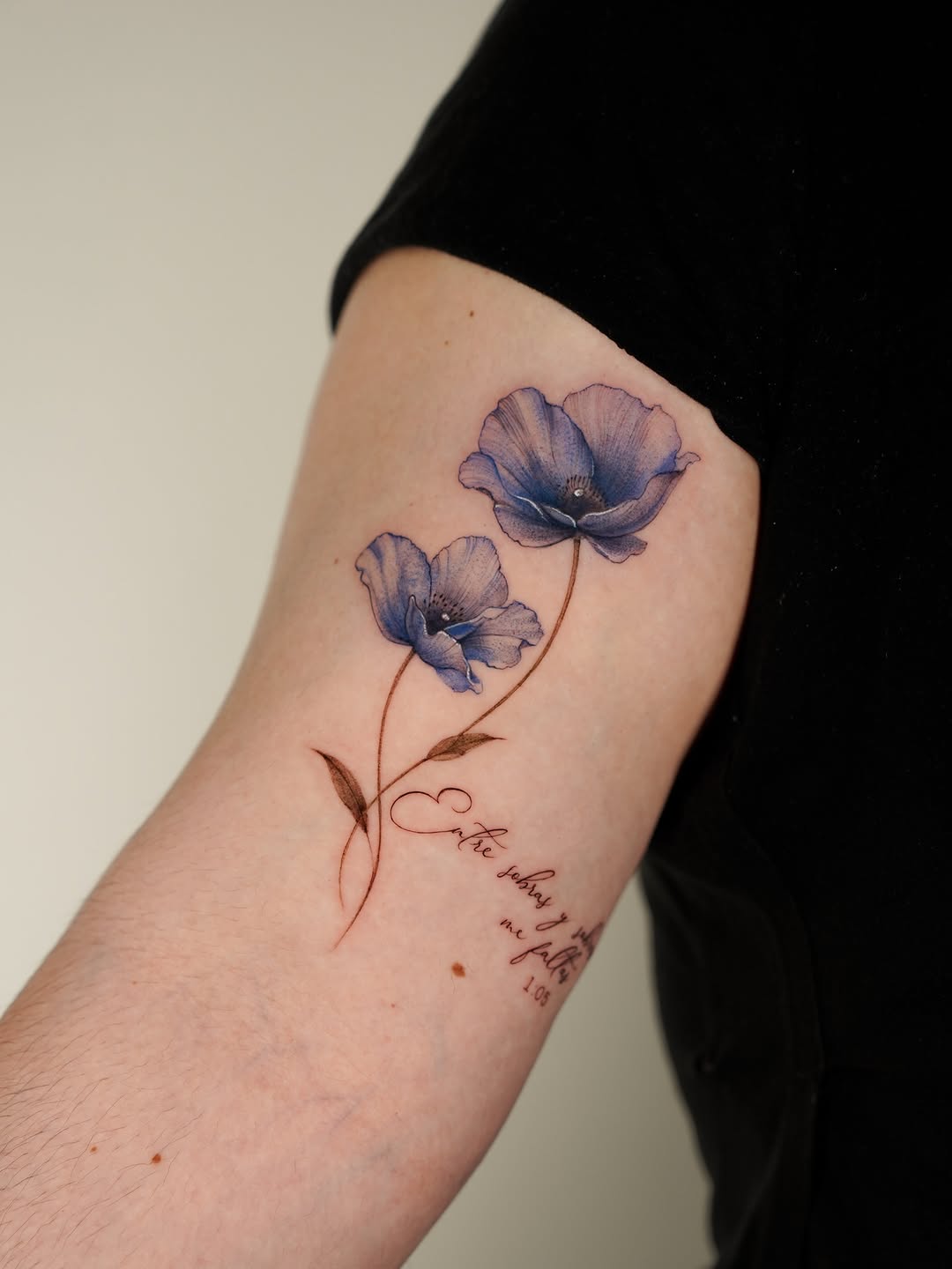 Tattoo by @tinnasole โ fine_line, lettering_script