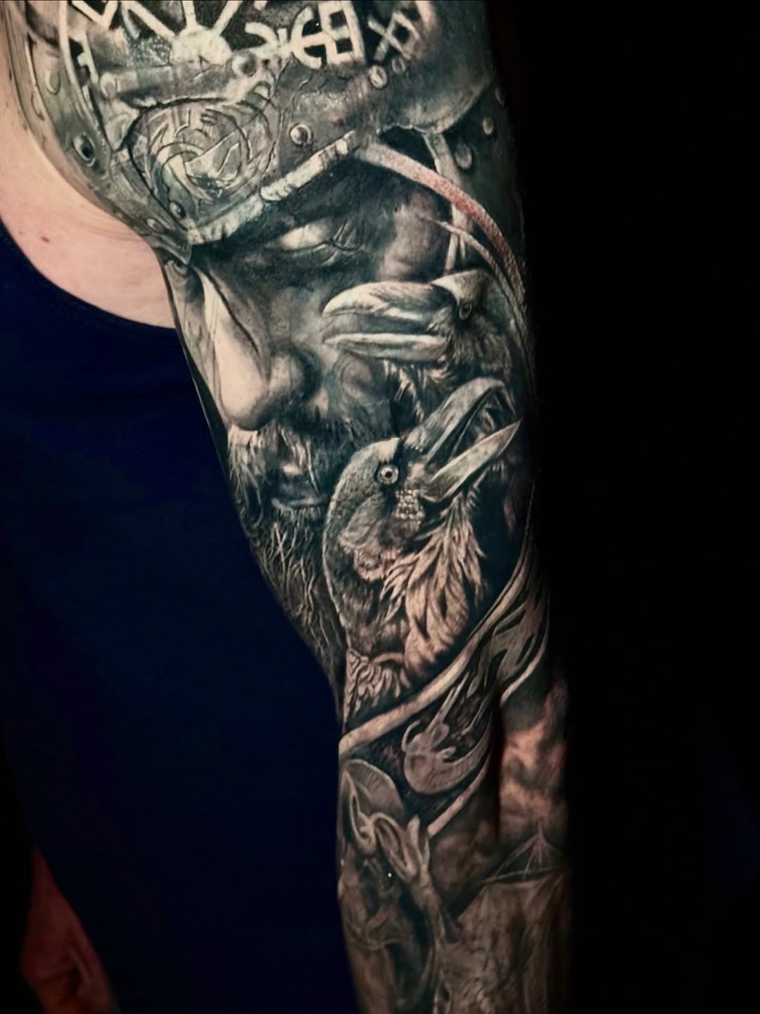 Tattoo by @dustyrose.tattoo — realism, black_and_grey