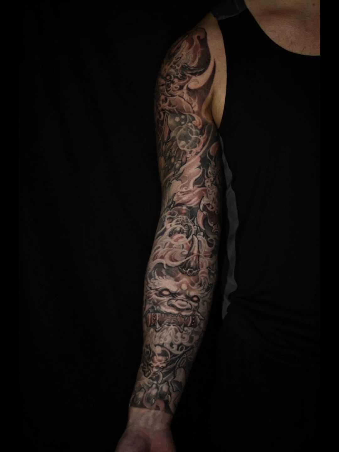 Tattoo by @artofsteve โ japanese_irezumi, black_and_grey