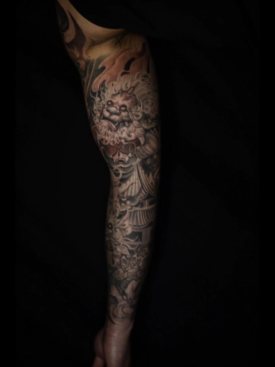 Tattoo by @artofsteve โ japanese_irezumi, black_and_grey