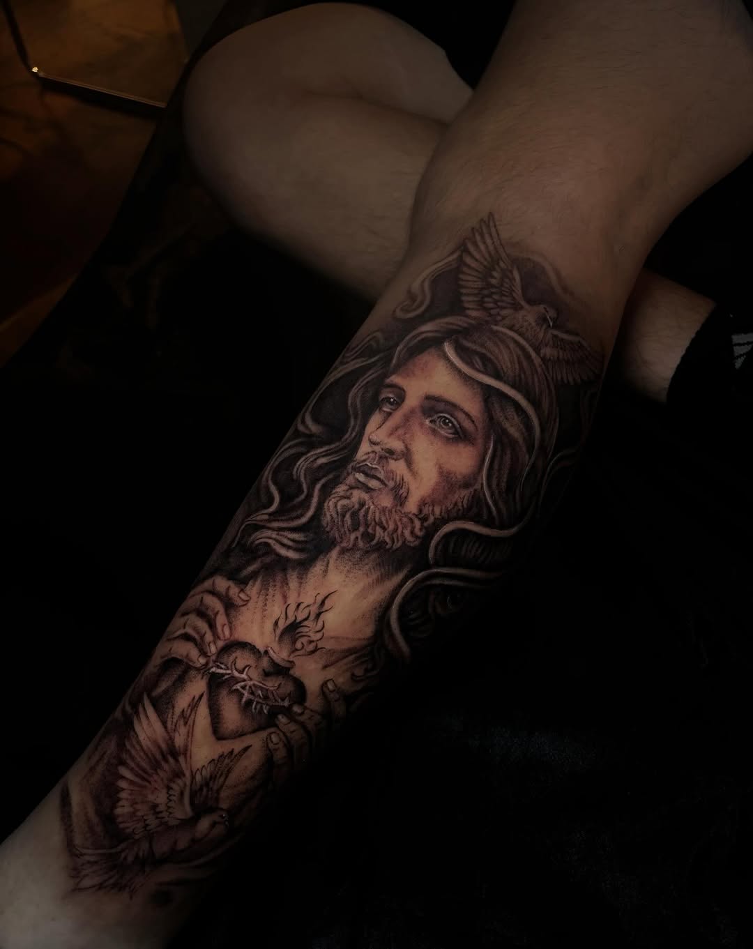 Tattoo by @liz.tattooz — realism, black_and_grey