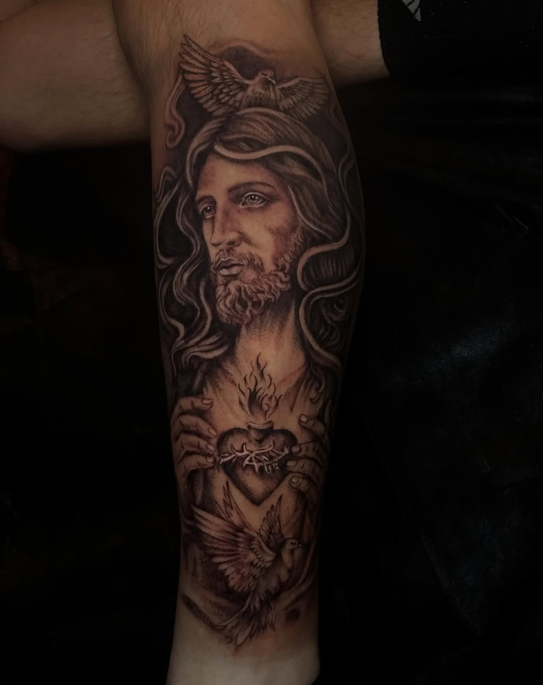 Tattoo by @liz.tattooz — realism, black_and_grey