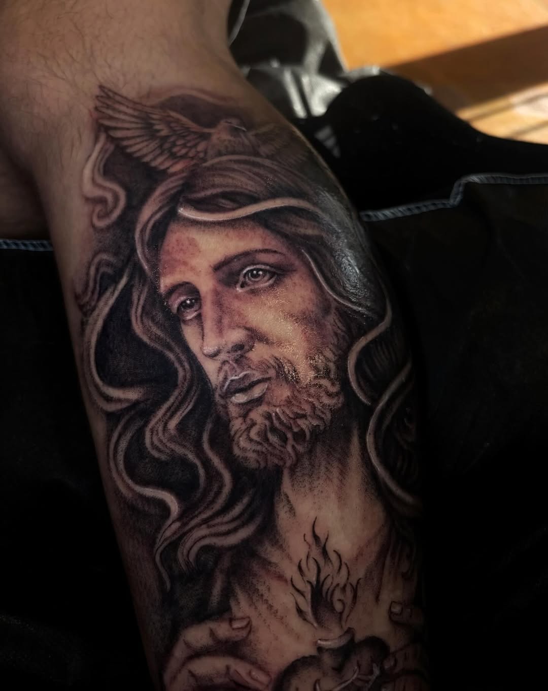 Tattoo by @liz.tattooz — realism, black_and_grey