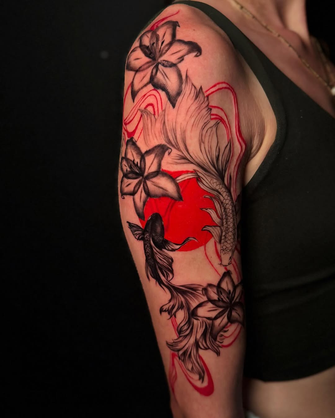 Tattoo by @needlenikki — japanese_irezumi, black_and_grey