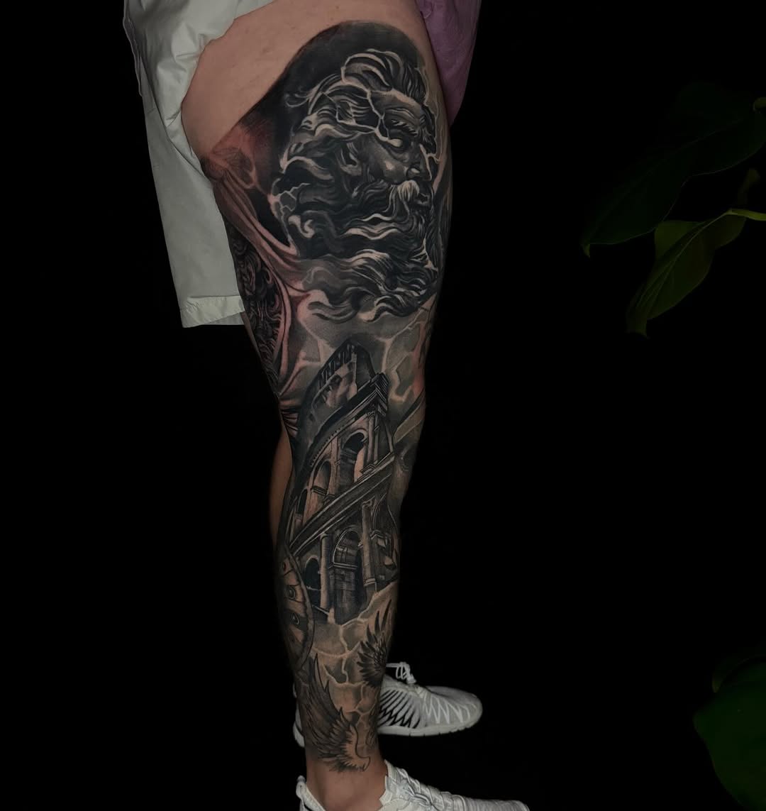 Tattoo by @breestallworthtattoo — realism, black_and_grey