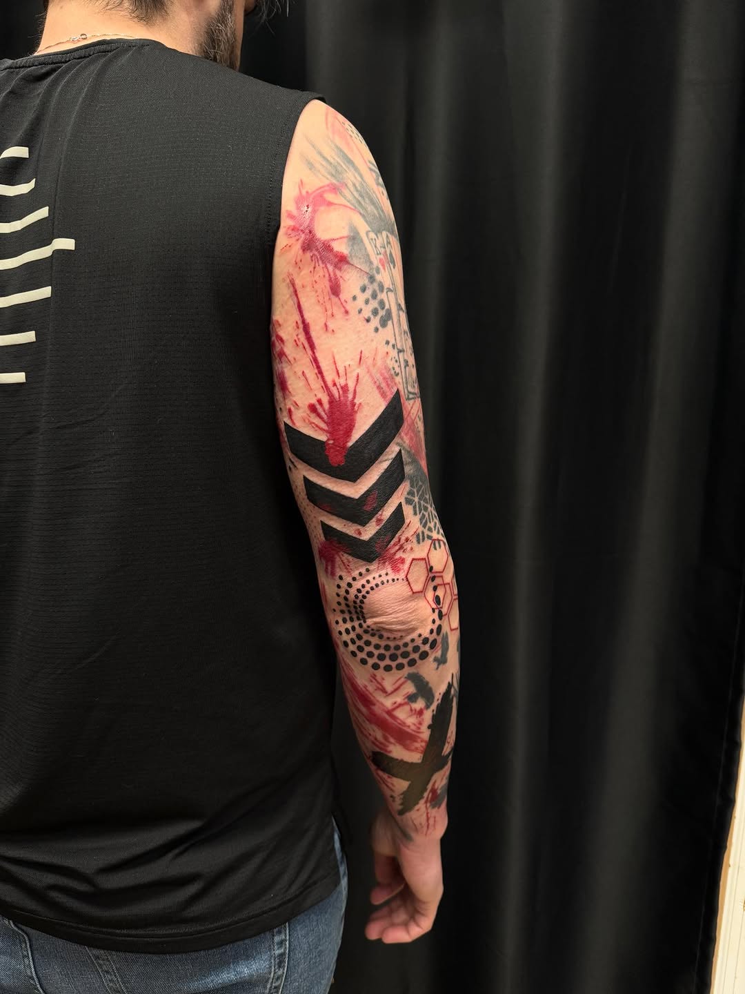 Tattoo by @panda13tattoos — illustrative, blackwork