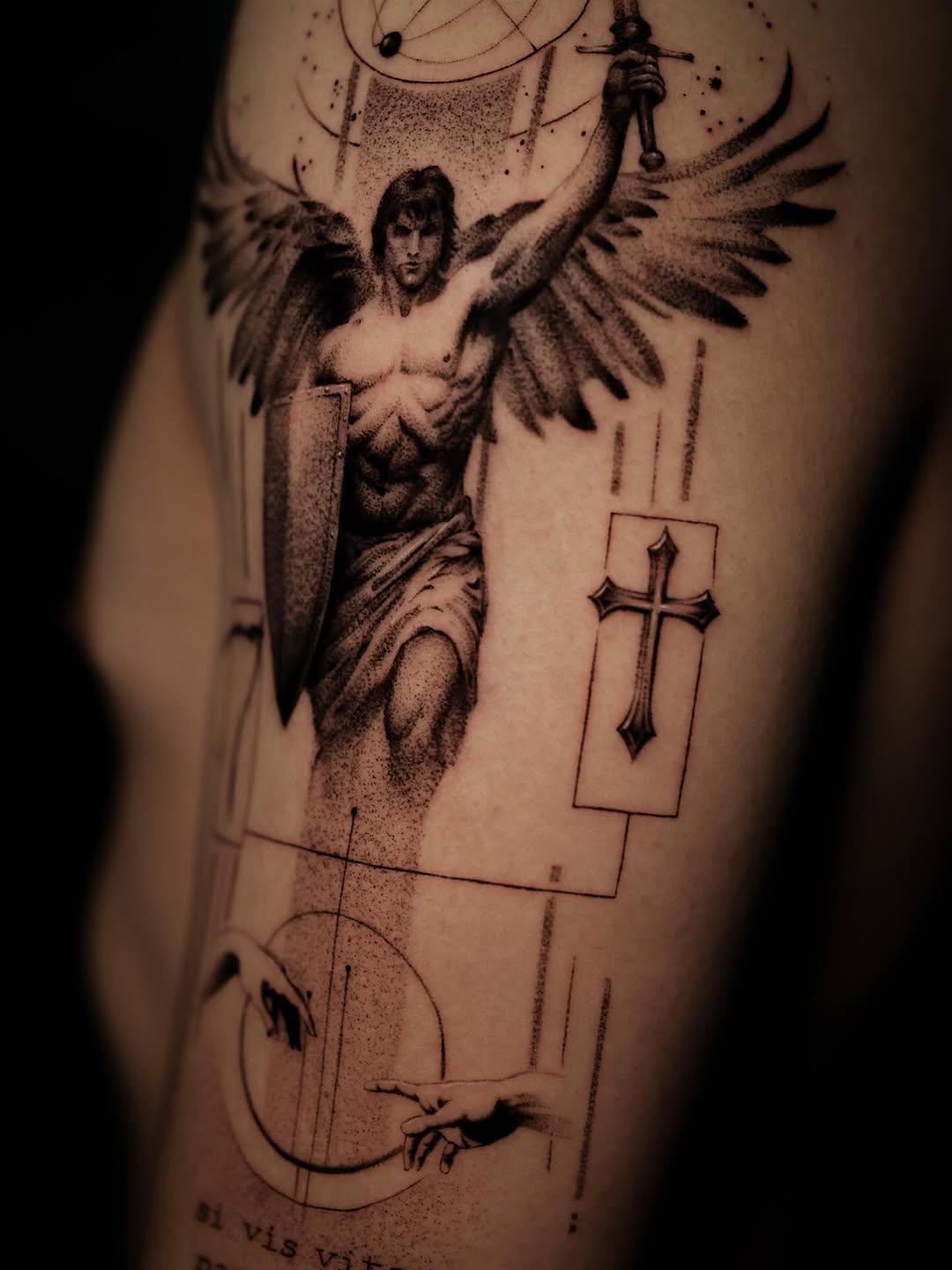 Tattoo by @nikitka.heretic — black_and_grey, realism
