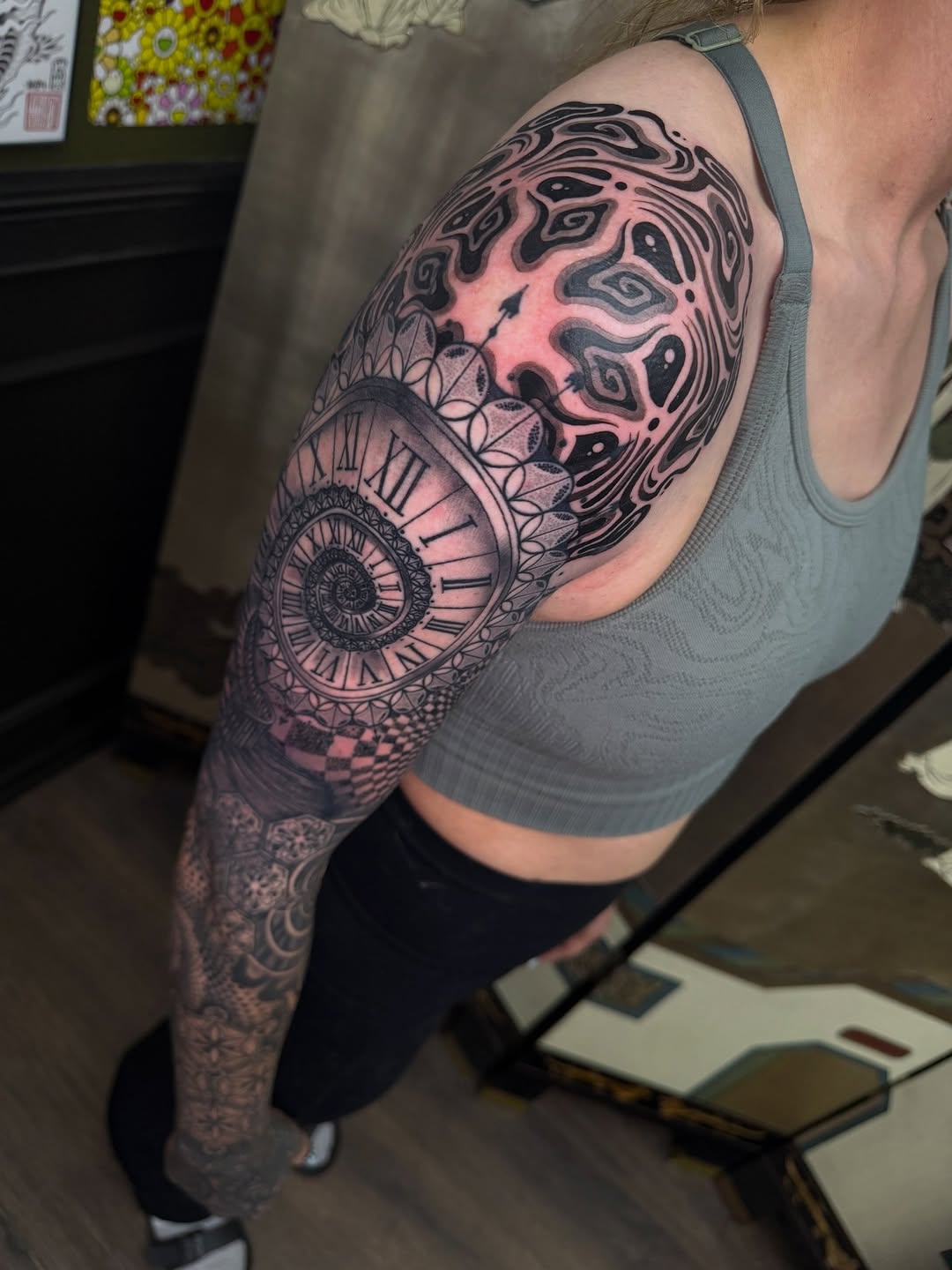 Tattoo by @jaws_the_artist β black_and_grey, geometric