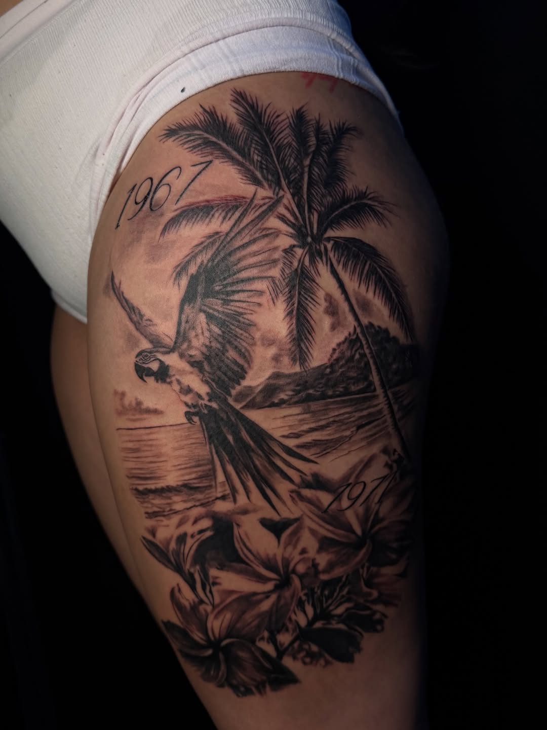 Tattoo by @inkwjuju — realism, black_and_grey