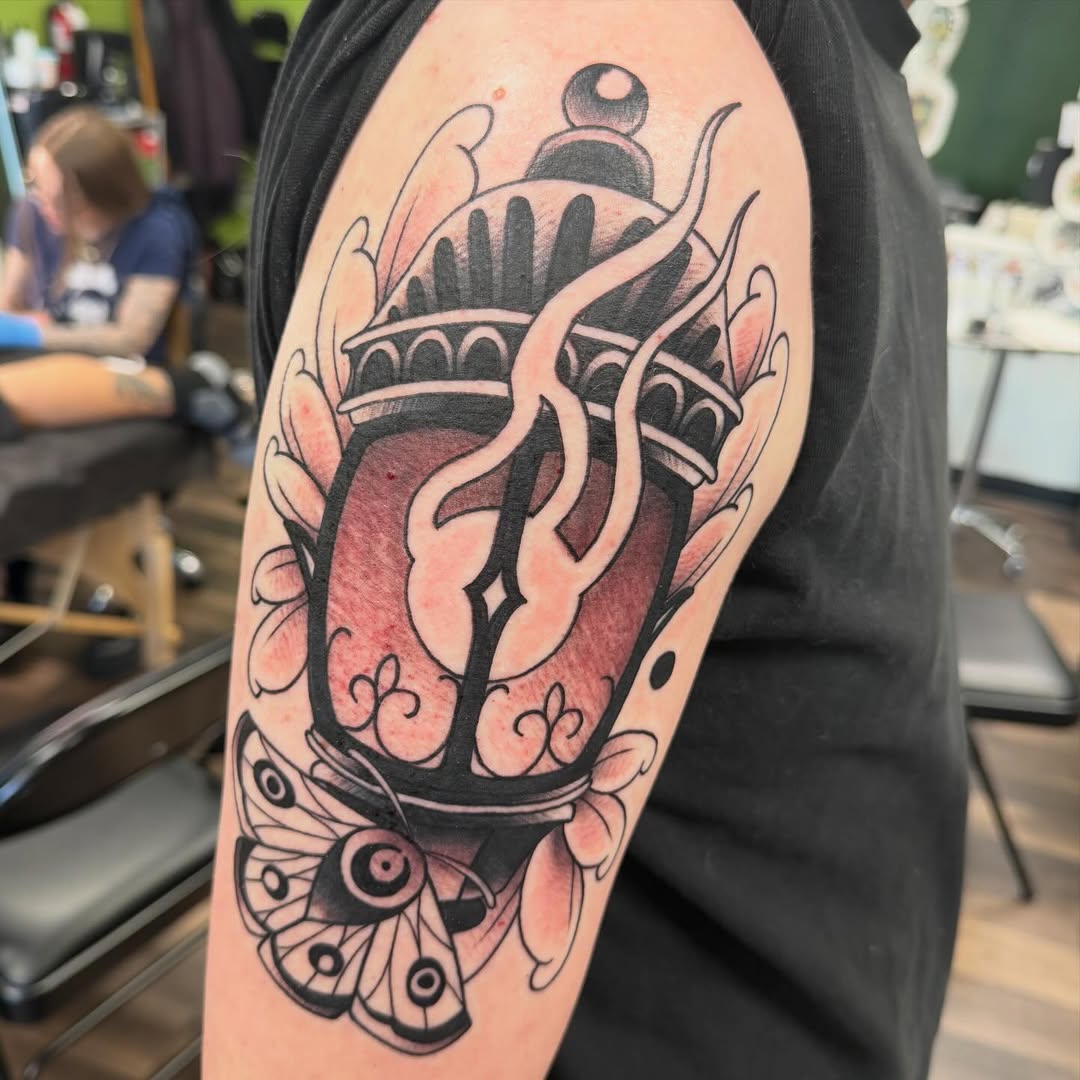 Tattoo by @spencer_tattooslc — american_traditional, black_and_grey