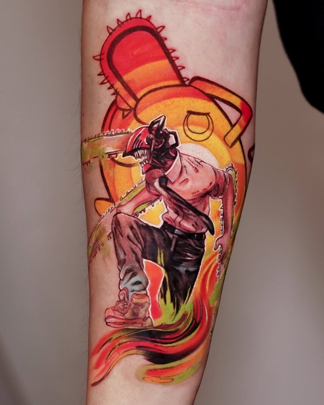 Tattoo by @jaer_tattoo — anime, trash_polka