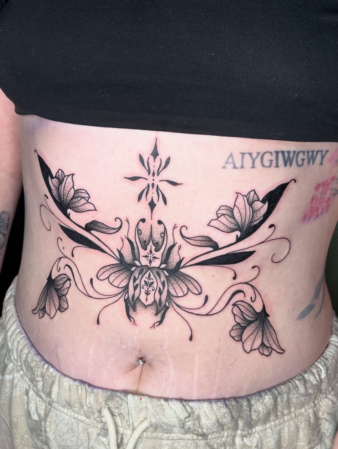 Tattoo by @kyshae.tattoos — blackwork, ornamental