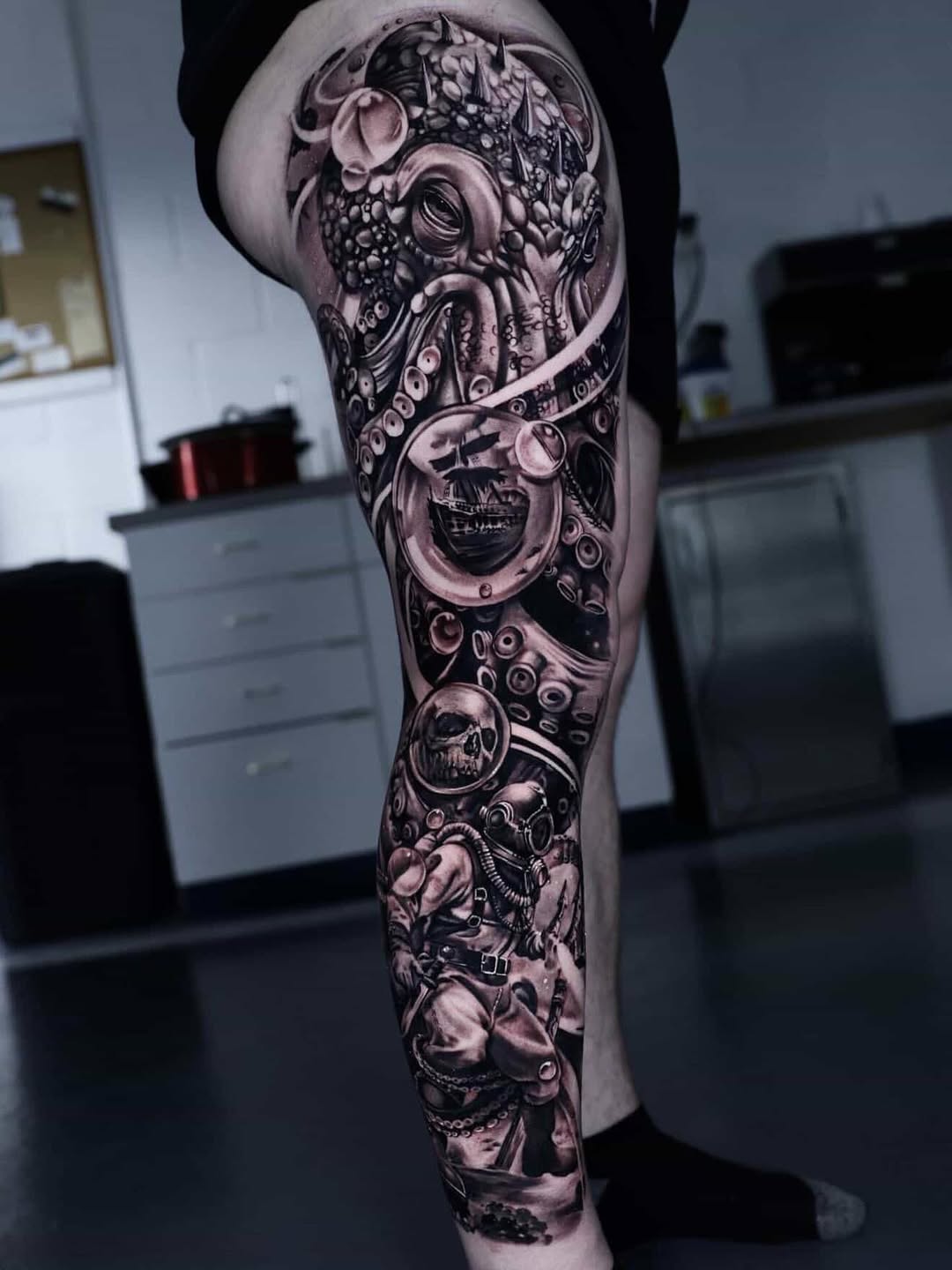 Tattoo by @anthonyclesceritattoo — realism, black_and_grey