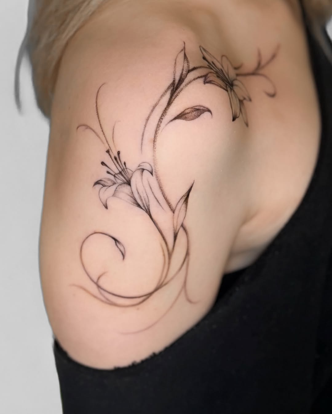 Tattoo by @gagemansfield.tattoos — fine_line, black_and_grey