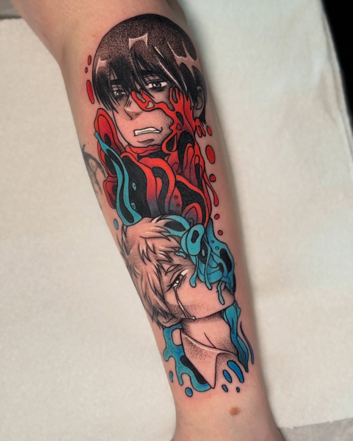 Tattoo by @w33bmachin3 — anime, trash_polka