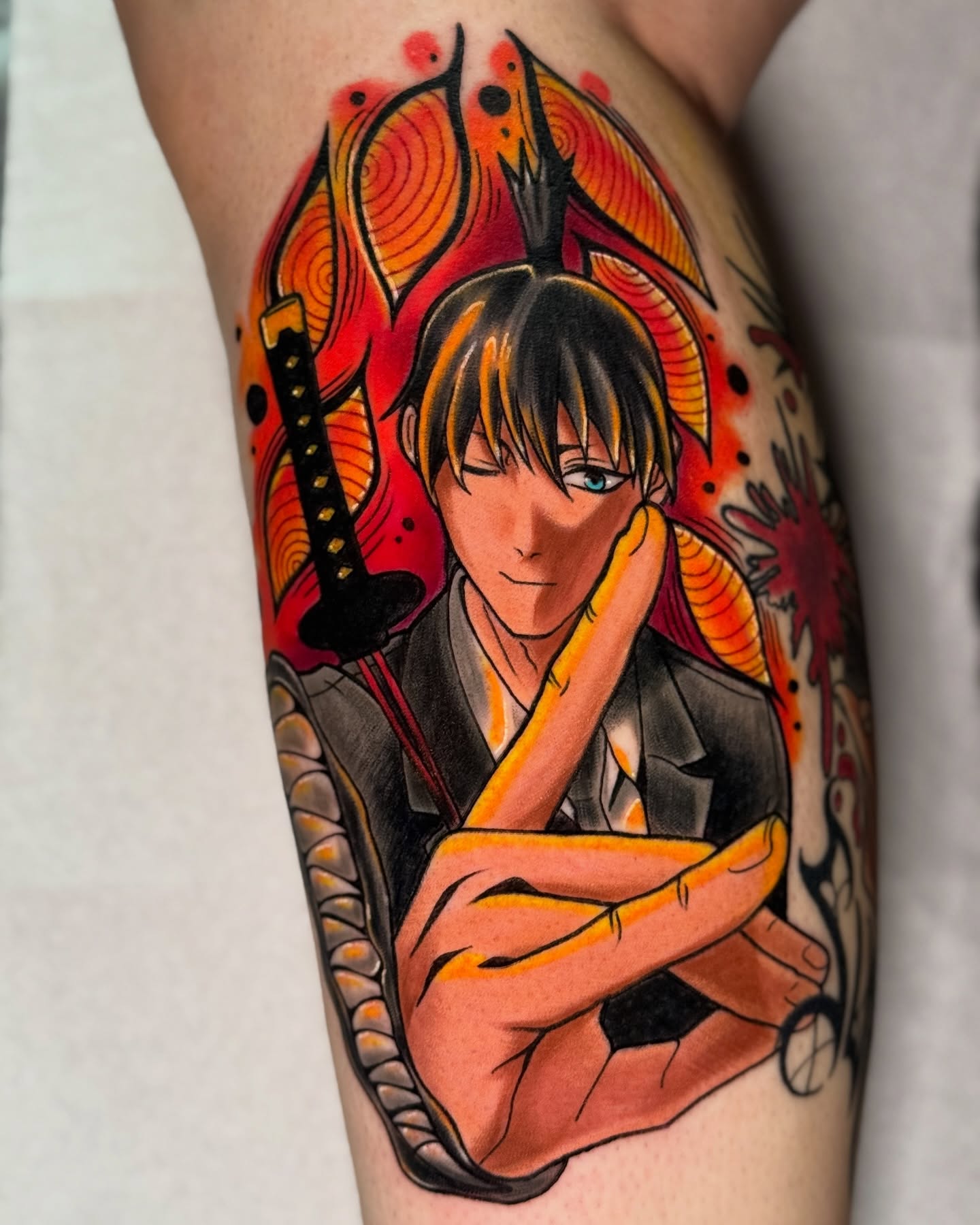 Tattoo by @w33bmachin3 — anime, new_school