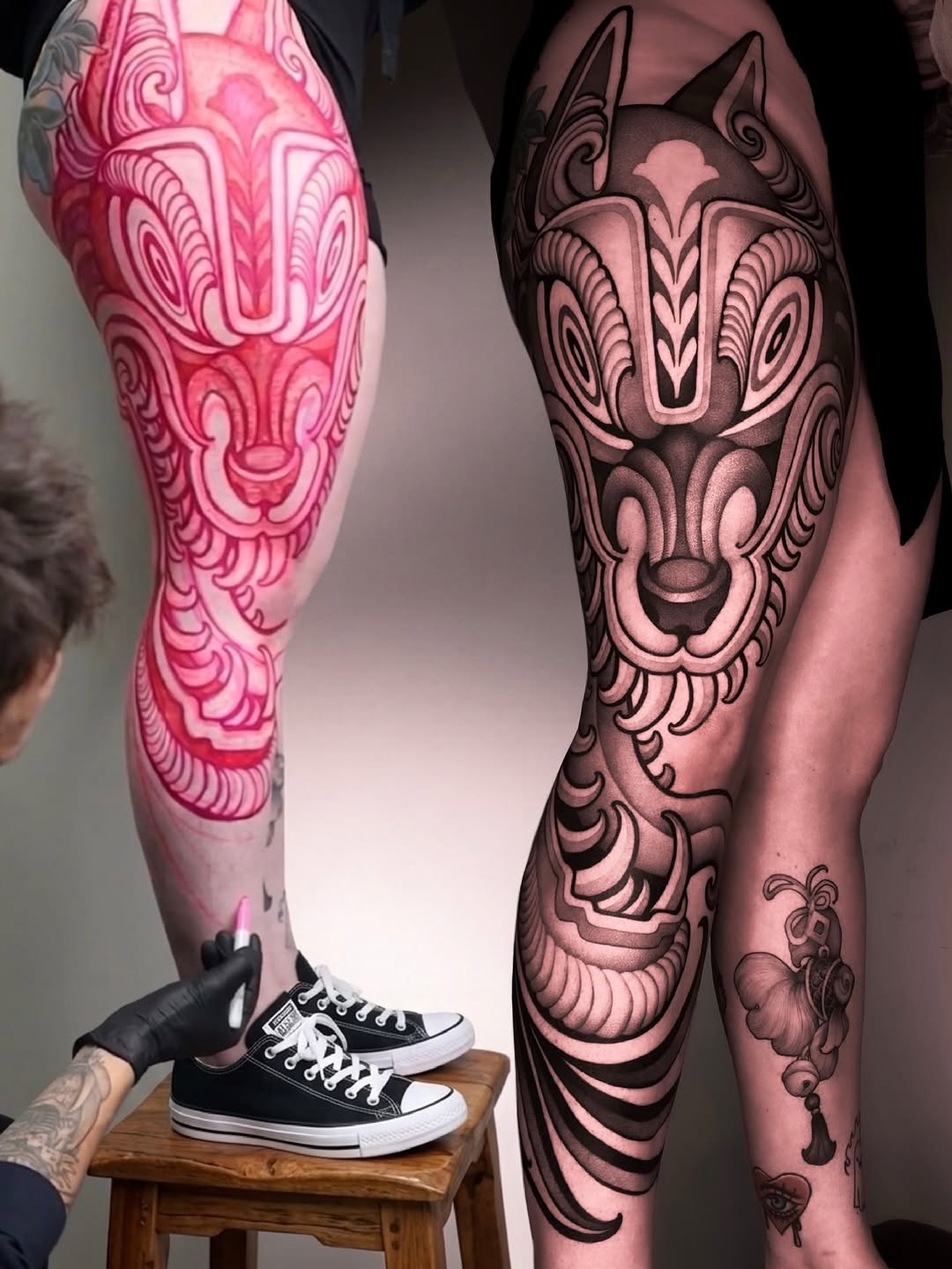 Tattoo by @kairo.tattooer — black_and_grey, geometric
