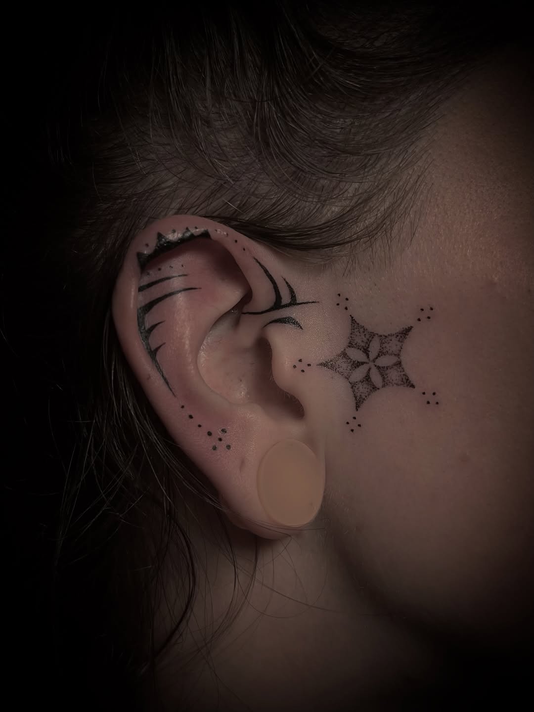 Tattoo by @rosie_coyote — fine_line, dotwork
