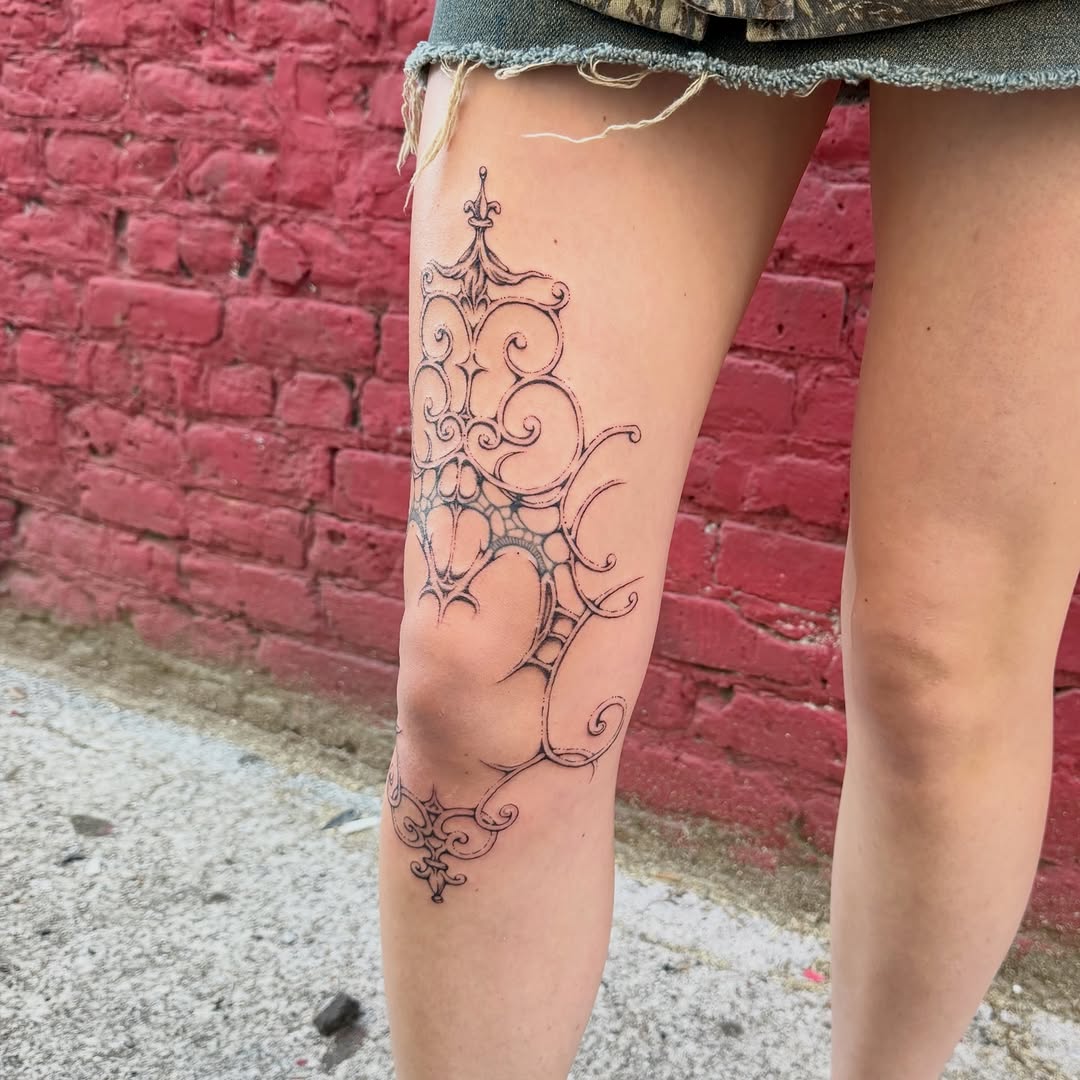 Tattoo by @fairygodfather.ink — ornamental, black_and_grey