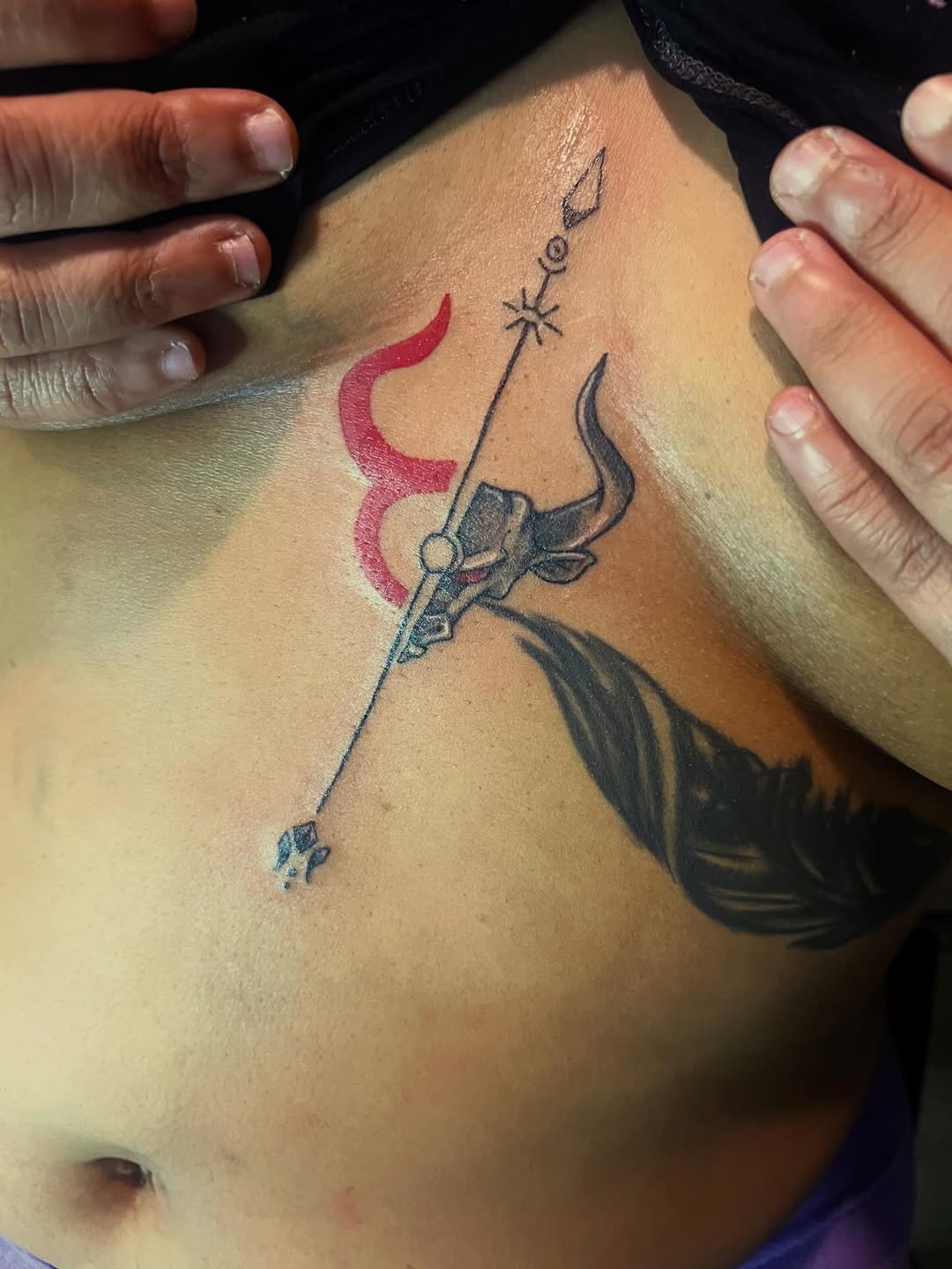 Tattoo by @mrinkcrazy_f7f — illustrative, black_and_grey
