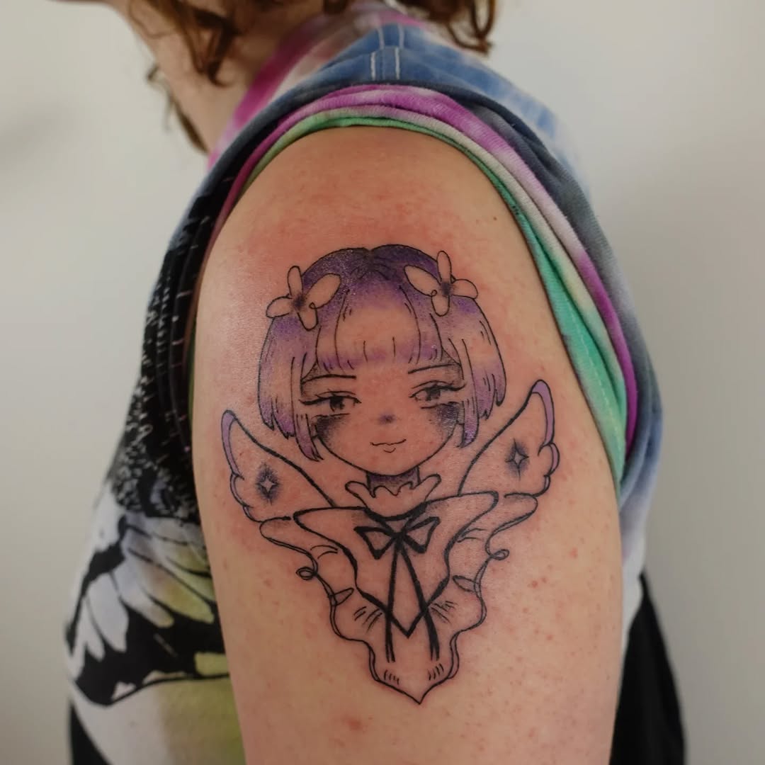 Tattoo by @marienettes_ — anime, fine_line