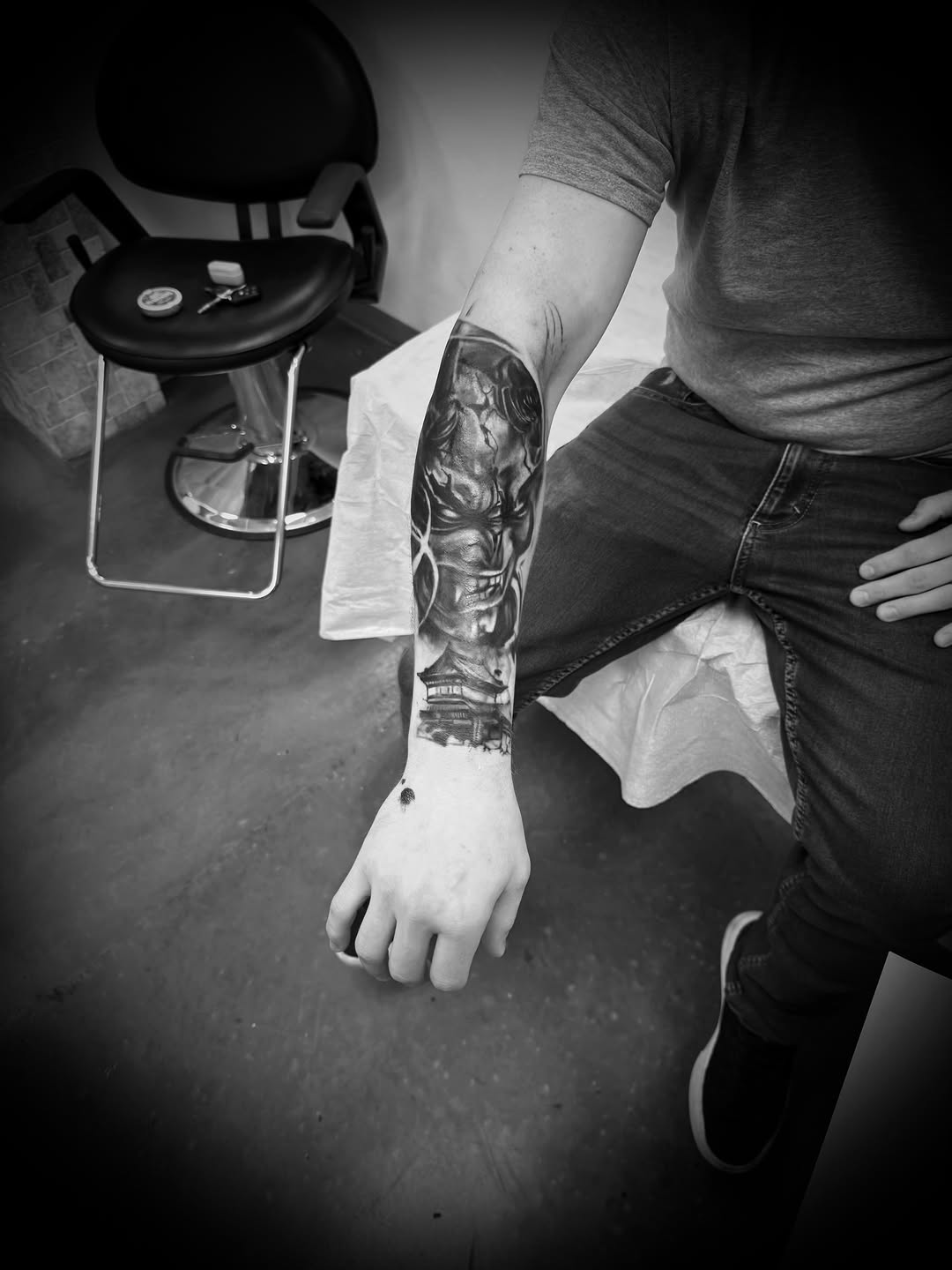 Tattoo by @archangel_artistry — black_and_grey, realism