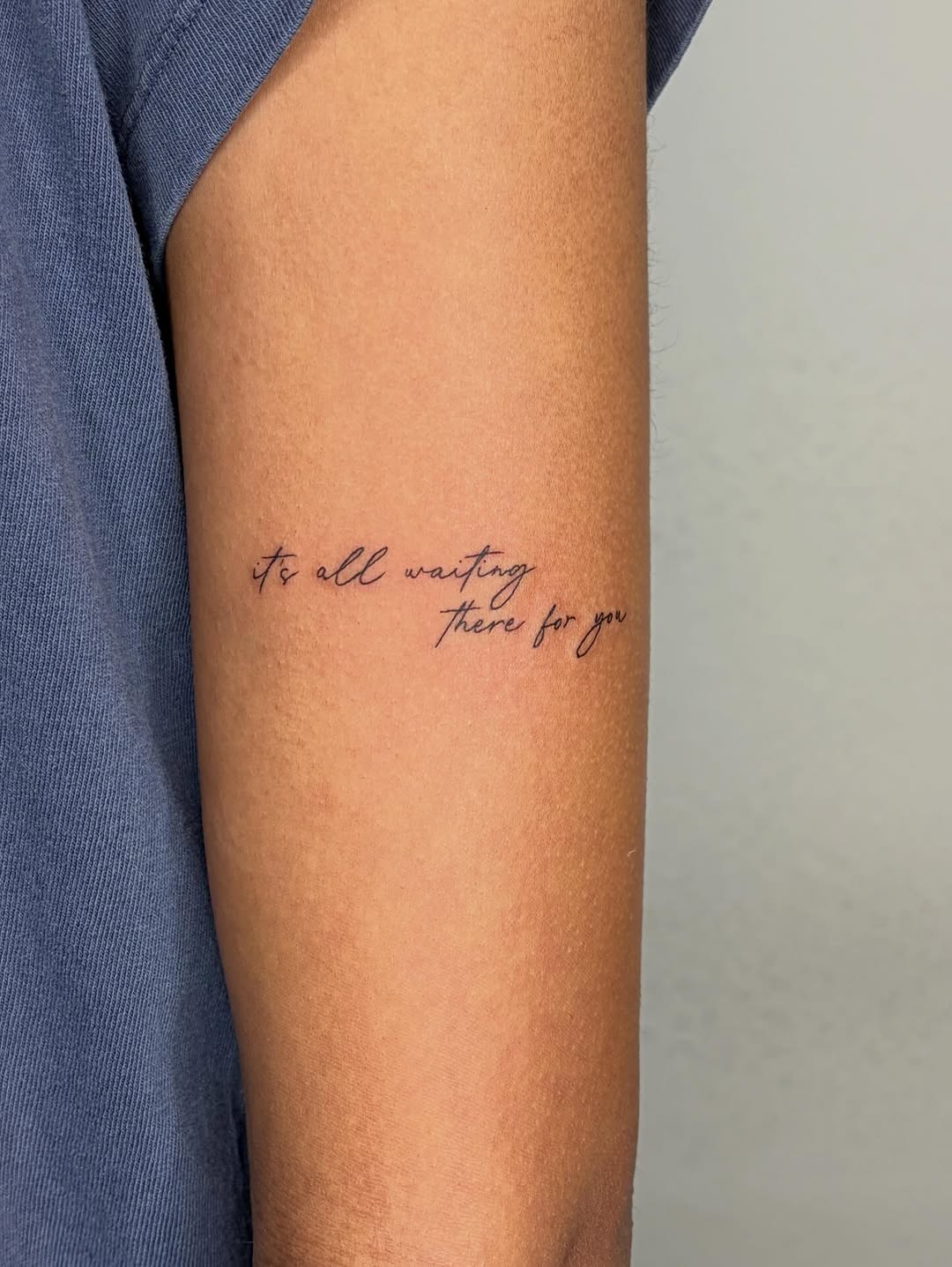 Tattoo by @alyssadoestattoos โ lettering_script, fine_line