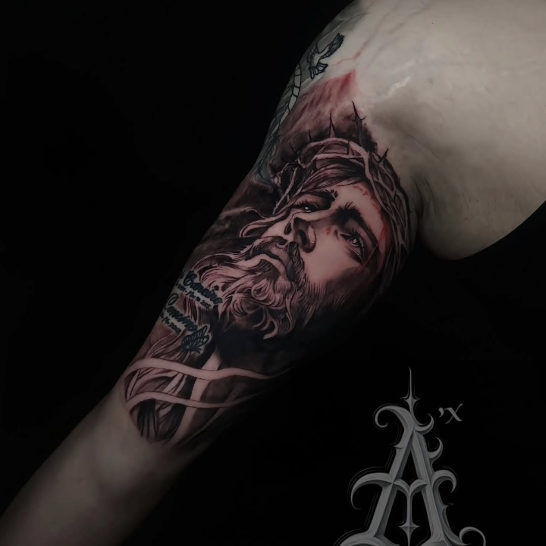 Tattoo by @tattoobytats โ realism, black_and_grey