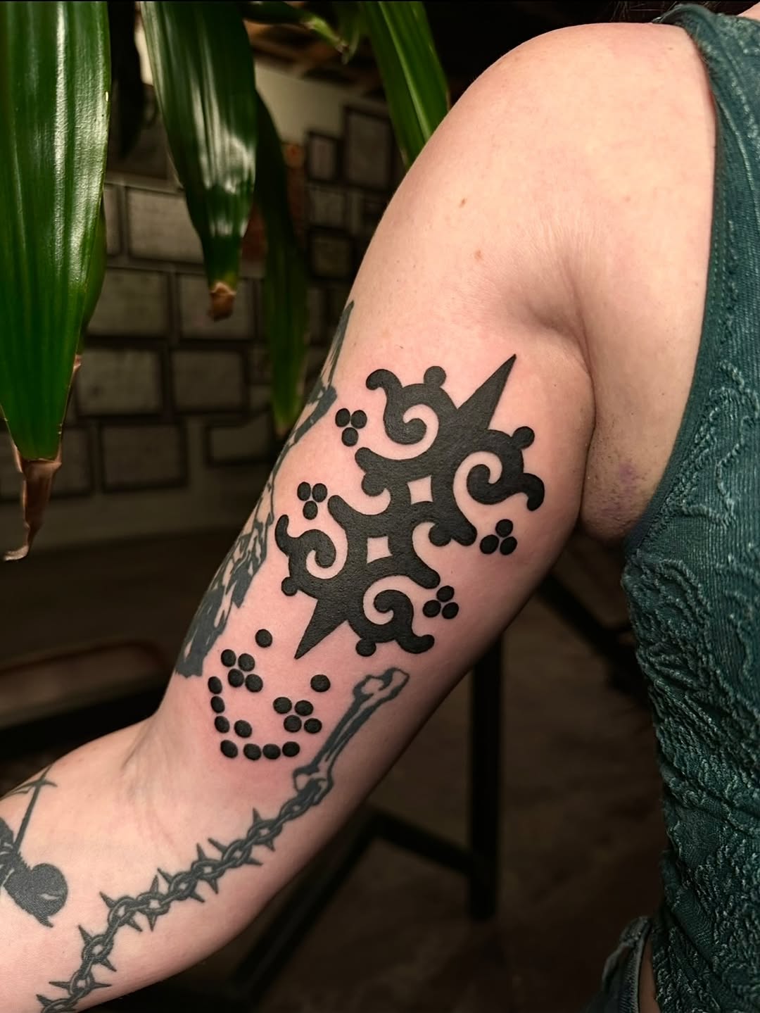 Tattoo by @krystaltattoo β blackwork, ornamental
