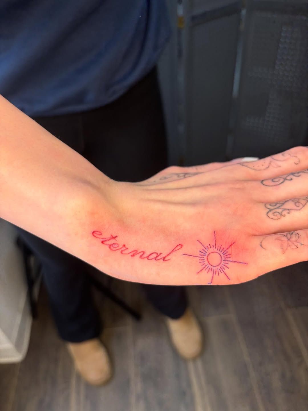 Tattoo by @mickeymouse.tathouse — lettering_script, minimalist