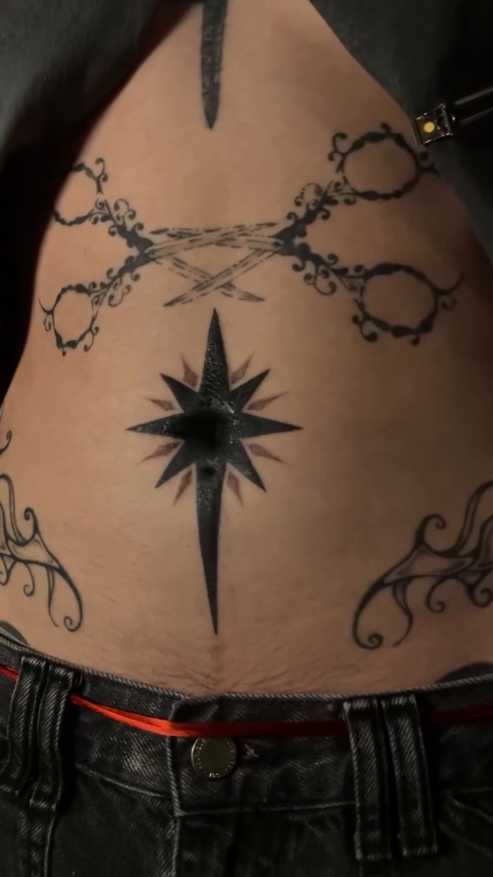 Tattoo by @mayhurtafly — blackwork, geometric