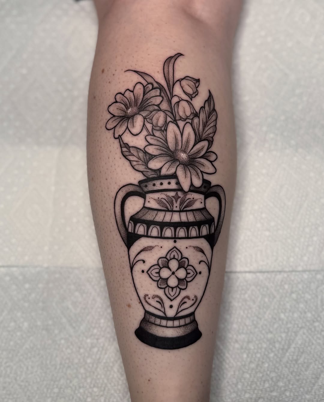 Tattoo by @jessbloomtattoo — american_traditional, black_and_grey