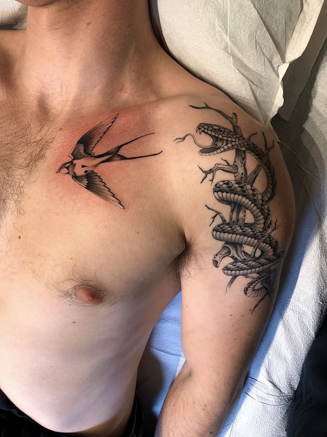 Tattoo by @mickeyycarlisle — black_and_grey, realism