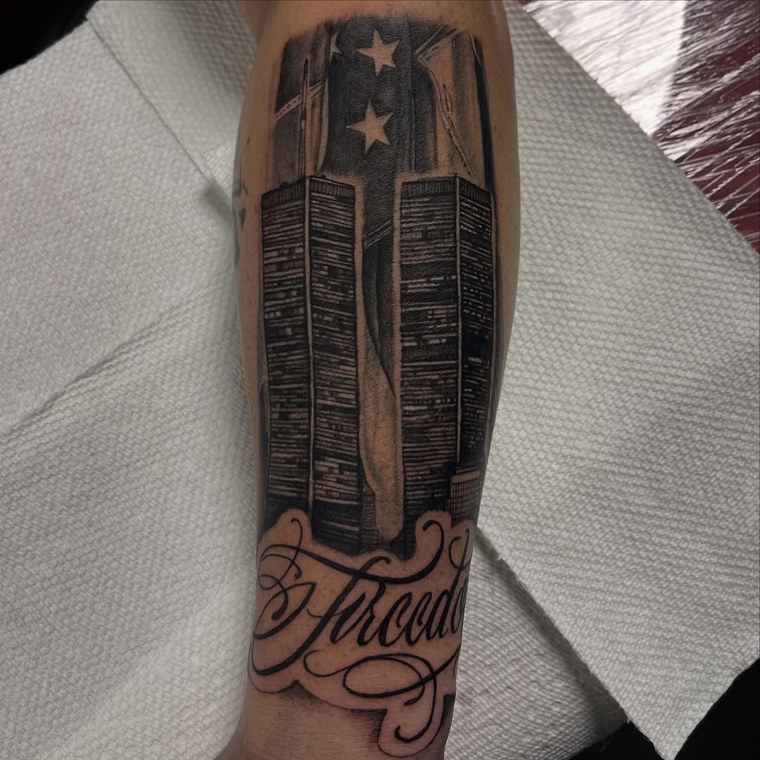 Tattoo by @tat2garrett — black_and_grey, lettering_script