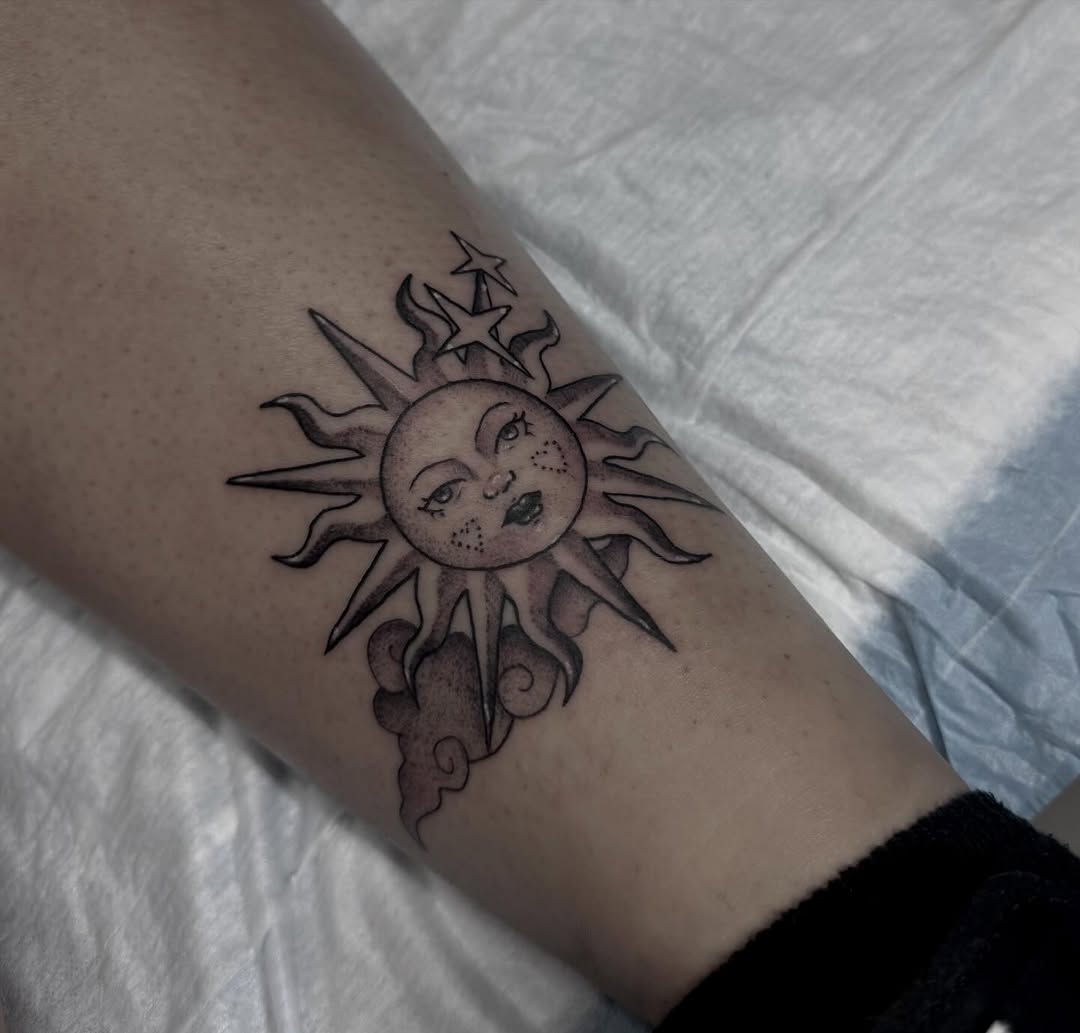Tattoo by @honey_.ink_ — fine_line, black_and_grey