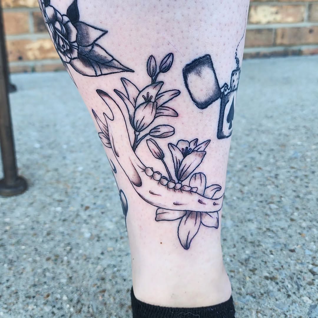 Tattoo by @bigtastytattoos — black_and_grey, fine_line