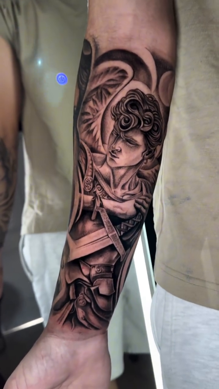 Tattoo by @melii.tatt — realism, black_and_grey