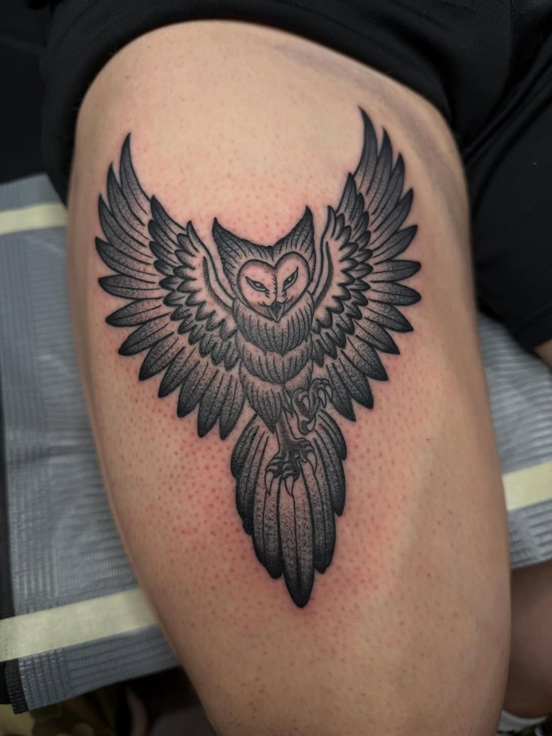 Tattoo by @cory.welker — black_and_grey, dotwork