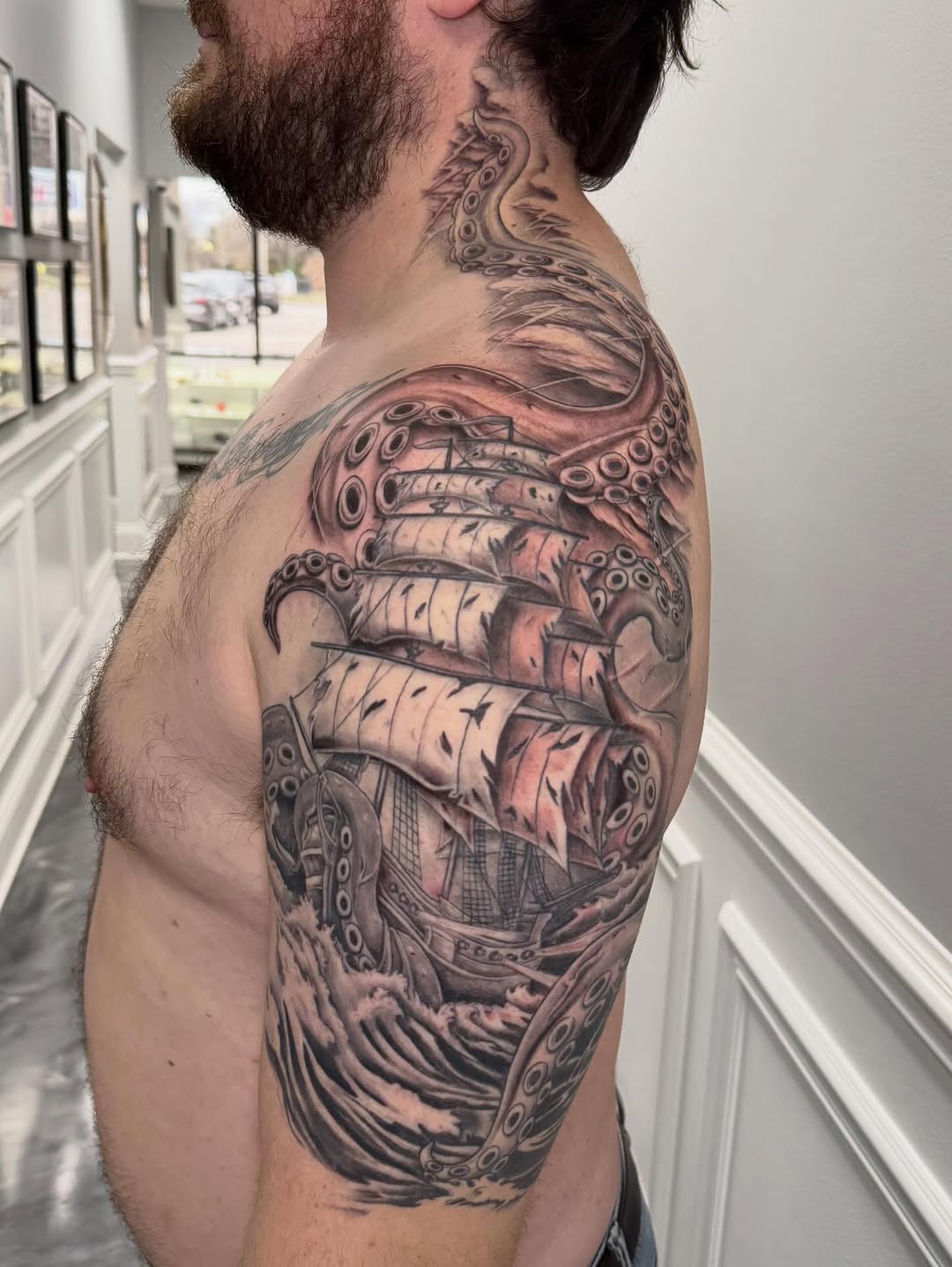 Tattoo by @mekong_lotus — black_and_grey, realism