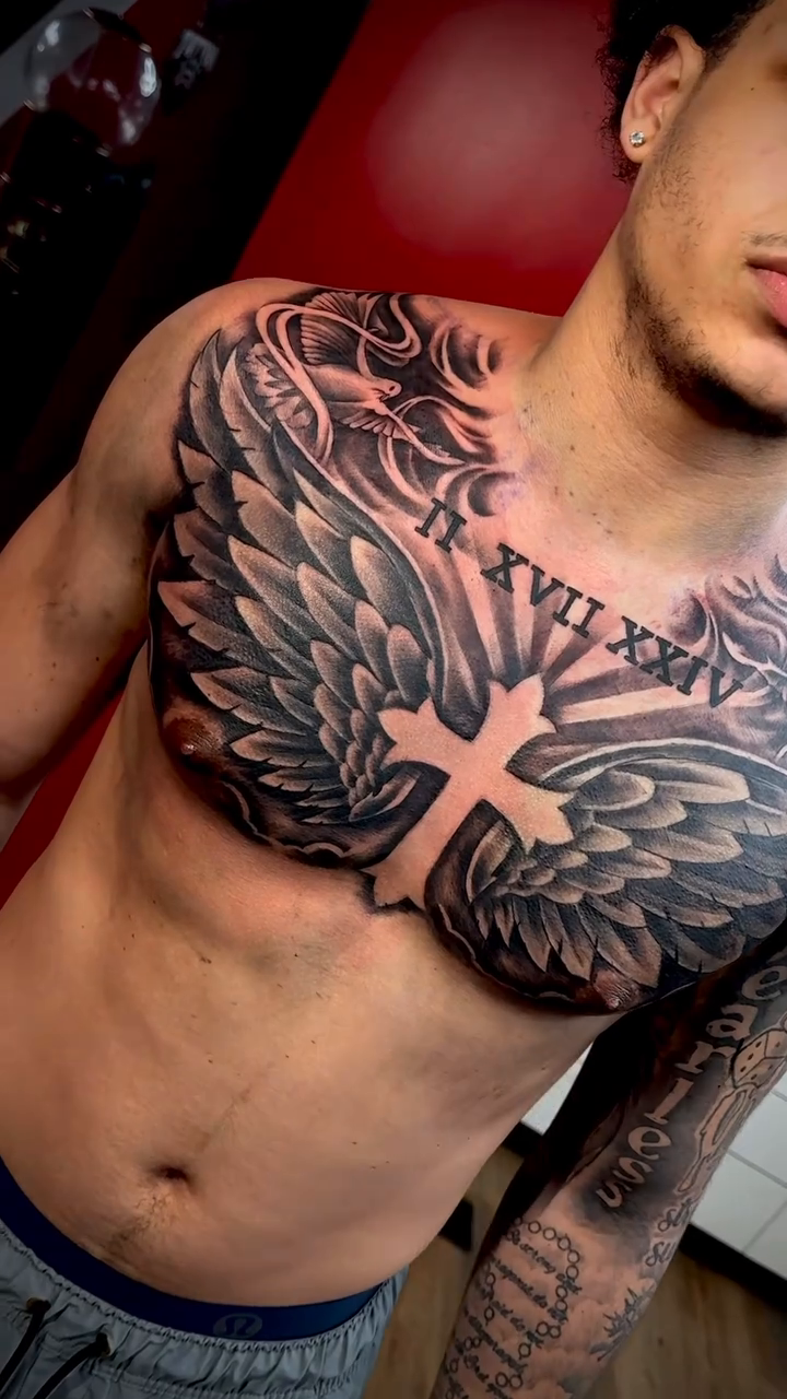 Tattoo by @tatt2t — black_and_grey, realism