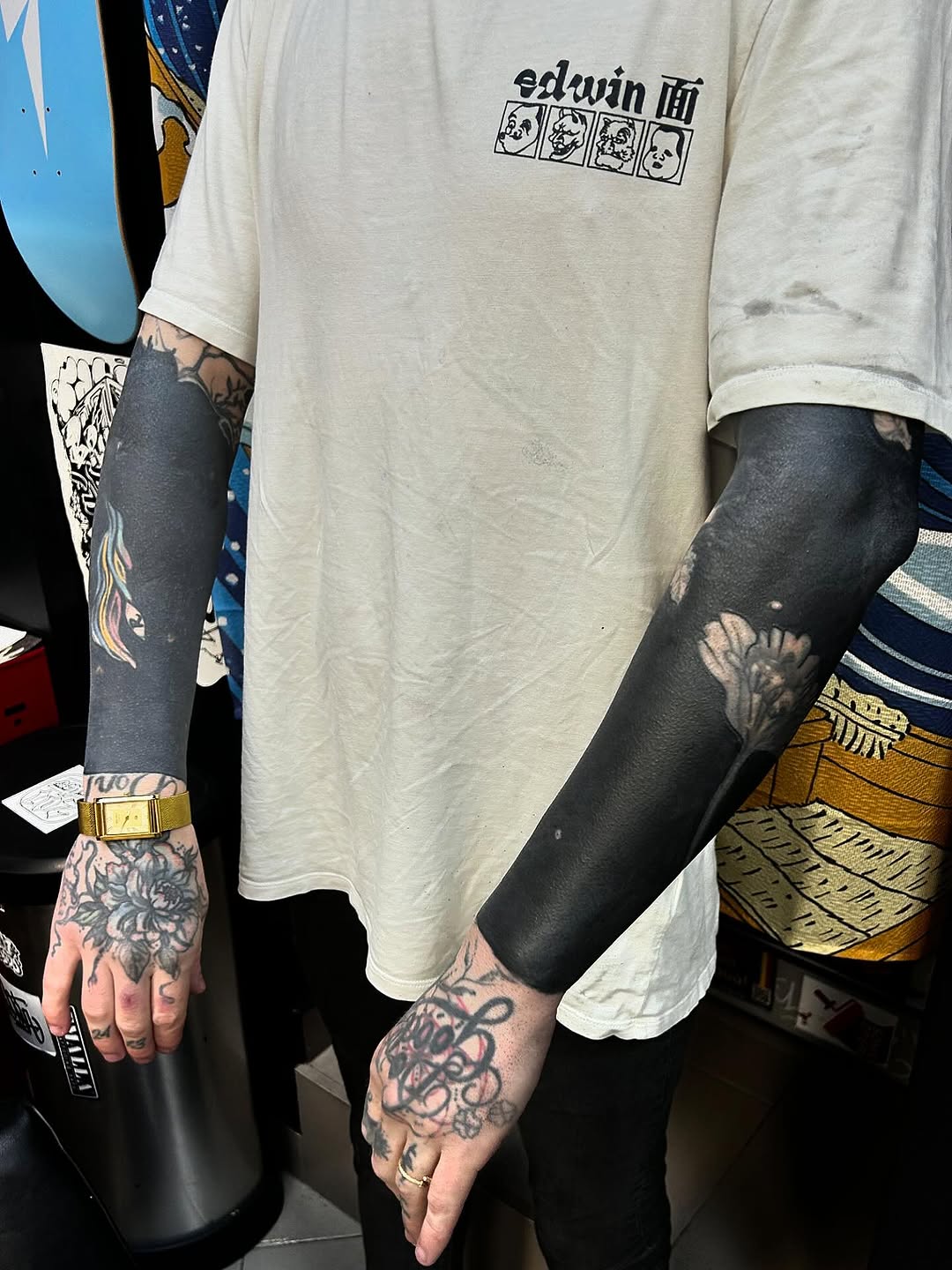 Tattoo by @coma_stein — blackwork, illustrative