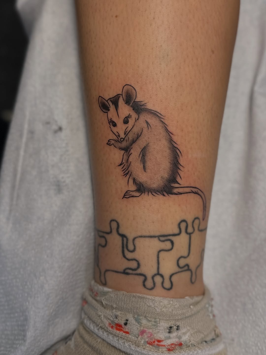 Tattoo by @dairyfree.milf — fine_line, black_and_grey