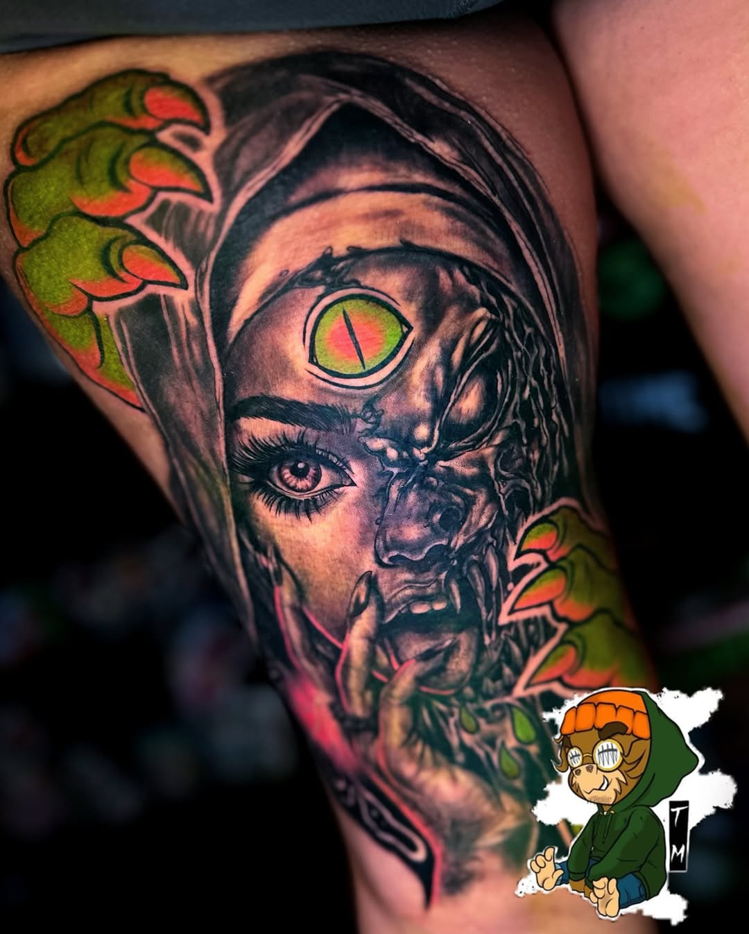 Tattoo by @tattedmonkey_tattoos — realism, dark_realism