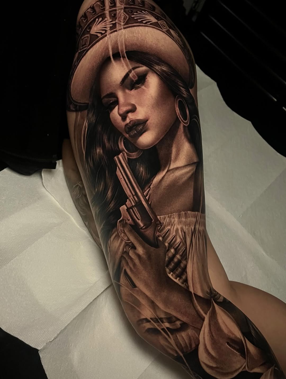 Tattoo by @4biddenfruit.tattoo โ realism, chicano