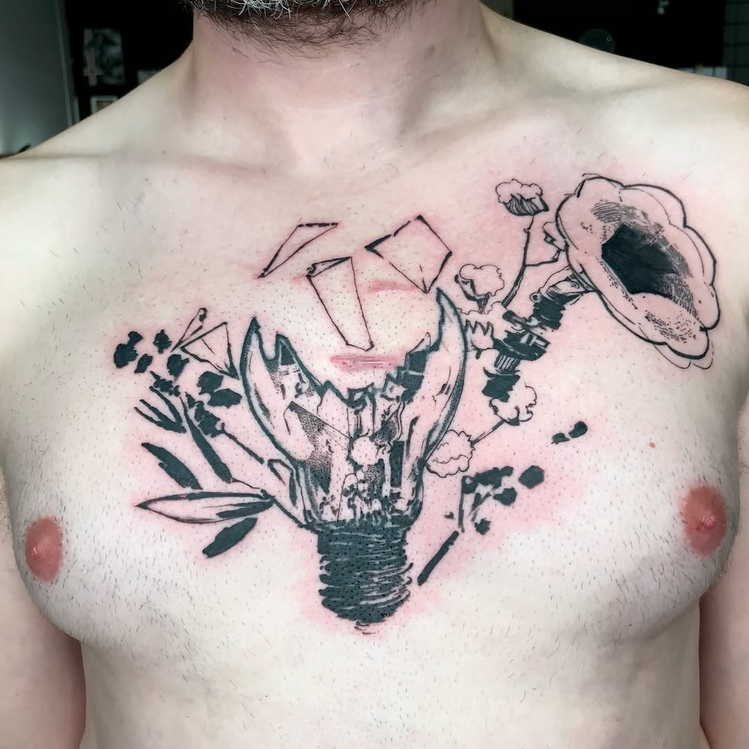 Tattoo by @no.aka.ttt — illustrative, black_and_grey