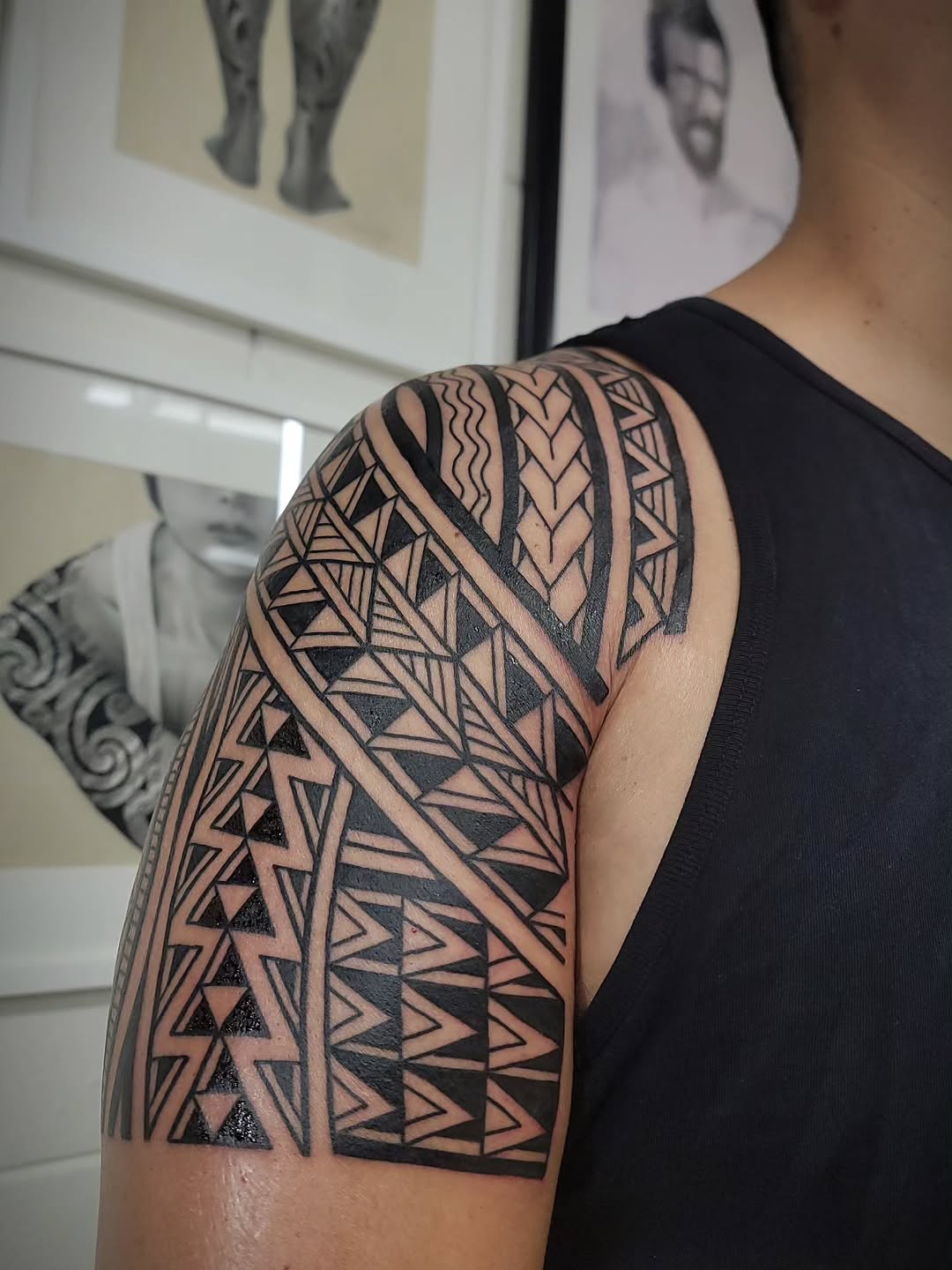 Tattoo by @hiwawolfe — tribal, blackwork
