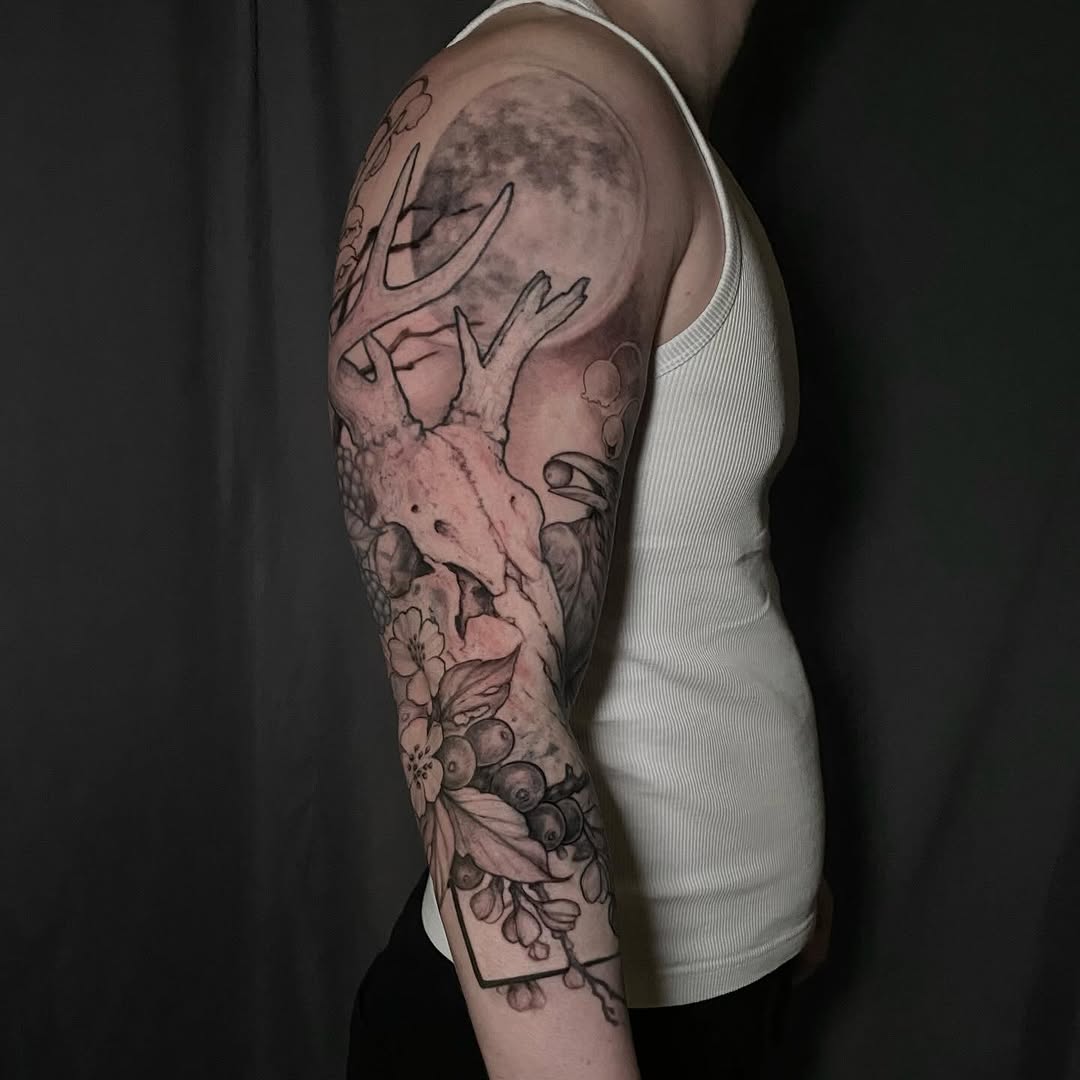 Tattoo by @msdanajonesart — black_and_grey, illustrative